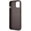 Guess PU 4G metalinis logotipo dėklas, skirtas iPhone 13 Brown