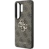 Guess PU 4G Metal Logo dėklas skirtas Samsung Galaxy S26 Ultra rudos spalvos