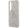 Guess PU 4G Metal Logo dėklas skirtas Samsung Galaxy S26+ rožinės spalvos