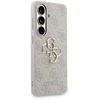 Guess PU 4G Metal Logo dėklas skirtas Samsung Galaxy S26+ rožinės spalvos