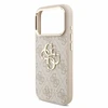 Guess PU 4G Metal Logo dirželio dėklas iPhone 18 Pro rožinis