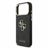 Guess PU 4G Metal Logo dirželio dėklas iPhone 18 Pro Max Juodas
