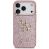 Guess Fixed Glitter Big 4G dėklas, skirtas iPhone 17 Pro / 18 Pro - Rožinė