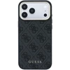 Guess PU odos 4G Gold Frame MagSafe dėklas iPhone 18 Pro juodos spalvos