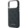 Guess PU odos 4G Gold Frame MagSafe dėklas iPhone 18 Pro juodos spalvos