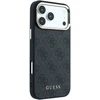 Guess PU odos 4G Gold Frame MagSafe dėklas iPhone 18 Pro juodos spalvos