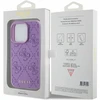 Apple iPhone 15 Pro Guess dėklas odinis 4G Stamped (GUHCP15LP4EPMU) violetinės spalvos