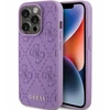 Apple iPhone 15 Pro Guess dėklas odinis 4G Stamped (GUHCP15LP4EPMU) violetinės spalvos