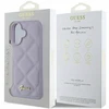 Guess Quilted Metal Logo Apple iPhone 16 - light dėklas telefonui violetinės spalvos