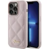 Dėklas GUESS GUHCP15LPSQSQSP IPHONE 15 PRO 6.1 "Rožinis/Rožinis HARDCASE QUILTED METAL LOGO