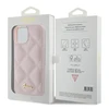 Dėklas GUESS GUHCP15SPSQSQSP IPHONE 15/14/13 6.1 "Rožinis / Rožinis HARDCASE QUILTD METAL LOGO