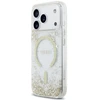 Dėklas Guess Resin Bottom Glitter MagSafe Case, skirta iPhone 18 Pro / 17 Pro - auksinė