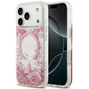 Dėklas Guess Resin Bottom Glitter MagSafe Case for iPhone 18 Pro / 17 Pro - Rožinė