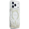 Dėklas Guess Resin Bottom Glitter MagSafe Case, skirta iPhone 18 Pro / 17 Pro - auksinė