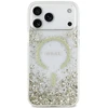 Dėklas Guess Resin Bottom Glitter MagSafe Case for iPhone 18 Pro Max / 17 Pro Max - Gold