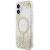 Original dėklas GUESS Resin Bottom Glitter MagSafe skirtas Apple iPhone 17 aukso spalvos