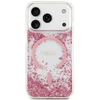 Dėklas Guess Resin Bottom Glitter MagSafe Case for iPhone 18 Pro / 17 Pro - Rožinė