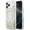 Dėklas Guess Resin Bottom Glitter MagSafe Case for iPhone 18 Pro Max / 17 Pro Max - Gold