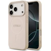 Guess Saffiano Classic Logo MagSafe dėklas skirtas Apple iPhone 17 Pro rožinės spalvos