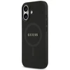 Guess Saffiano Classic Logo MagSafe dėklas Apple iPhone 17 juodos spalvos