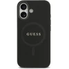 Guess Saffiano Classic Logo MagSafe dėklas Apple iPhone 17 juodos spalvos