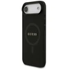 Guess Saffiano Classic Logo MagSafe Dėklas Apple iPhone Air Juodas