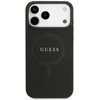 Guess Saffiano Classic Logo MagSafe dėklas Apple iPhone 17 Pro Max juodos spalvos