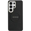 Dėklas Guess Saffiano Peony Embossed Ring MagSafe Samsung Galaxy S26 Ultra juodos spalvos