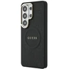 Dėklas Guess Saffiano Peony Embossed Ring MagSafe Samsung Galaxy S26 Ultra juodos spalvos