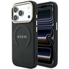 Dėklas Guess Case for IPHONE 18 Pro Max/17 Pro Max compatible with MagSafe (Saffiano Peony Ring) juodas