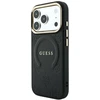 Dėklas Guess Case for IPHONE 18 Pro/17 Pro compatible with MagSafe (Saffiano Peony Ring) juodas