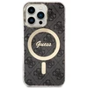 Apple iPhone 13 Pro Max Guess dėklas 4G Print MagSafe + Belaidis Įkroviklis (GUBPP14LHMEACSH) juodos spalvos