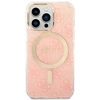 Guess Rinkinys GUBPP13XH4EACSP Dėklas+ Įkroviklis Apple iPhone 13 Pro Max rožinės spalvos kietas dėklas 4G Print MagSafe