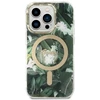 Guess Rinkinys GUBPP14LHJEACSA Dėklas+Įkroviklis Apple iPhone 14 Pro 6,1″ žalias kietas dėklas Jungle MagSafe