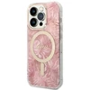 Rinkinys Guess GUBPP14LHJEACSP Case+ Charger Apple iPhone 14 Pro 6,1" dėklas telefonui rožinės spalvos hard case Jungle MagSafe