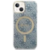 Guess Rinkinys GUBPP14MH4EACSB Dėklas+ Įkroviklis Apple iPhone 14 Plus / 15 Plus 6.7″ mėlynas kietas dėklas 4G