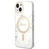 Guess Rinkinys GUBPP14MHMEACSH Dėklas+Įkroviklis Apple iPhone 14 Plus / 15 Plus 6.7″ baltos spalvos kietas dėklas Marble