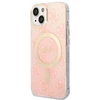 Rinkinys Guess GUBPP14SH4EACSP Case+ Charger iPhone 14 6,1" rožinis/rožinis kietas dėklas 4G Print MagSafe