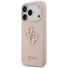 Guess Silicone Big 4G Script Dėklas Apple iPhone 17 Pro rožinės spalvos