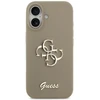 Guess Silicone Big 4G Script Dėklas Apple iPhone 17 rudos spalvos