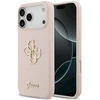 Guess Silicone Big 4G Script Dėklas Apple iPhone 17 Pro Max rožinės spalvos