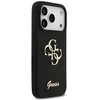 Guess Silicone Big 4G Script dėklas skirtas iPhone 17 Pro juodos spalvos