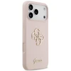 Guess Silicone Big 4G Script Dėklas Apple iPhone 17 Pro Max rožinės spalvos