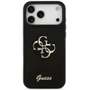 Guess Silicone Big 4G Script dėklas skirtas Apple iPhone 17 Pro Max juodos spalvos