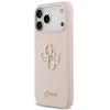 Guess Silicone Big 4G Script Dėklas Apple iPhone 17 Pro Max rožinės spalvos