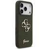 Guess Silicone Big 4G Script dėklas, skirtas iPhone 17 Pro Max, chaki