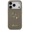 Guess Silicone Big 4G Script Dėklas Apple iPhone 17 Pro rudos spalvos
