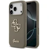 Guess Silicone Big 4G Script Dėklas Apple iPhone 17 Pro rudos spalvos