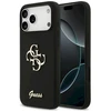 Guess Silicone Big 4G Script dėklas skirtas iPhone 17 Pro Max juodos spalvos