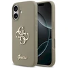 Guess Silicone Big 4G Script Dėklas Apple iPhone 17 rudos spalvos